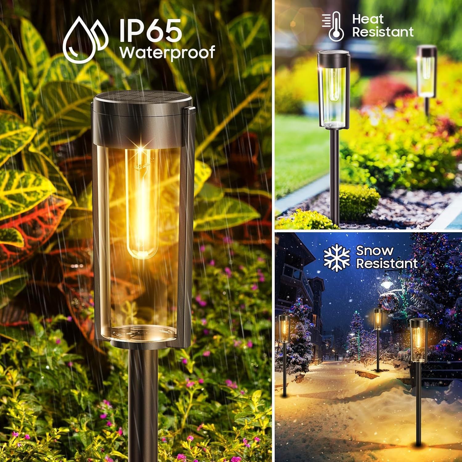 DreamScape™ - Élégantes lampes solaires cylindriques pour allées