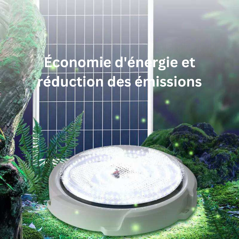 Plafonnier solaire intérieur/extérieur avec télécommande
