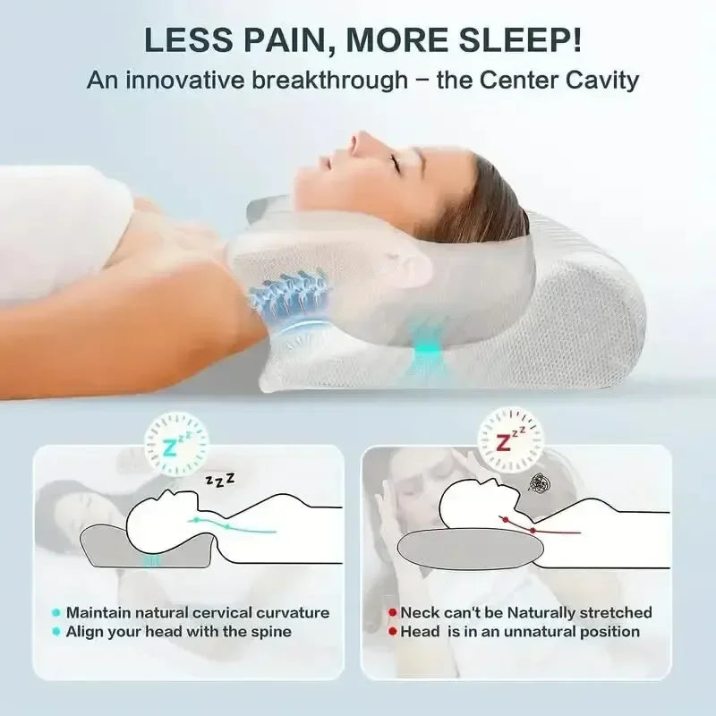SleepRelief - Oreiller ergonomique papillon en mousse mémoire