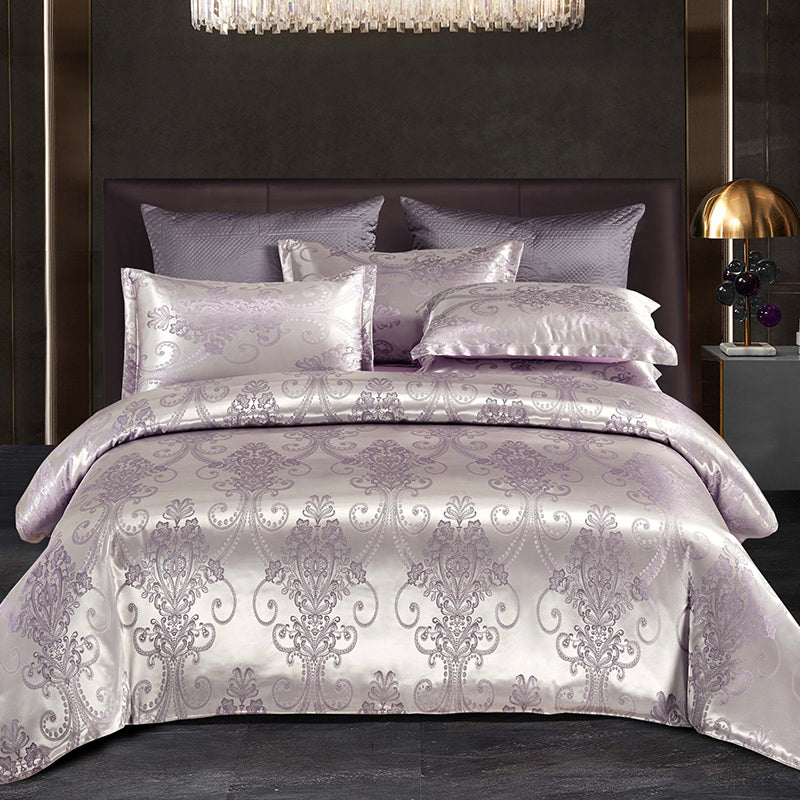 Valora - Ensemble de Housse de Couette en Satin Jacquard de Luxe