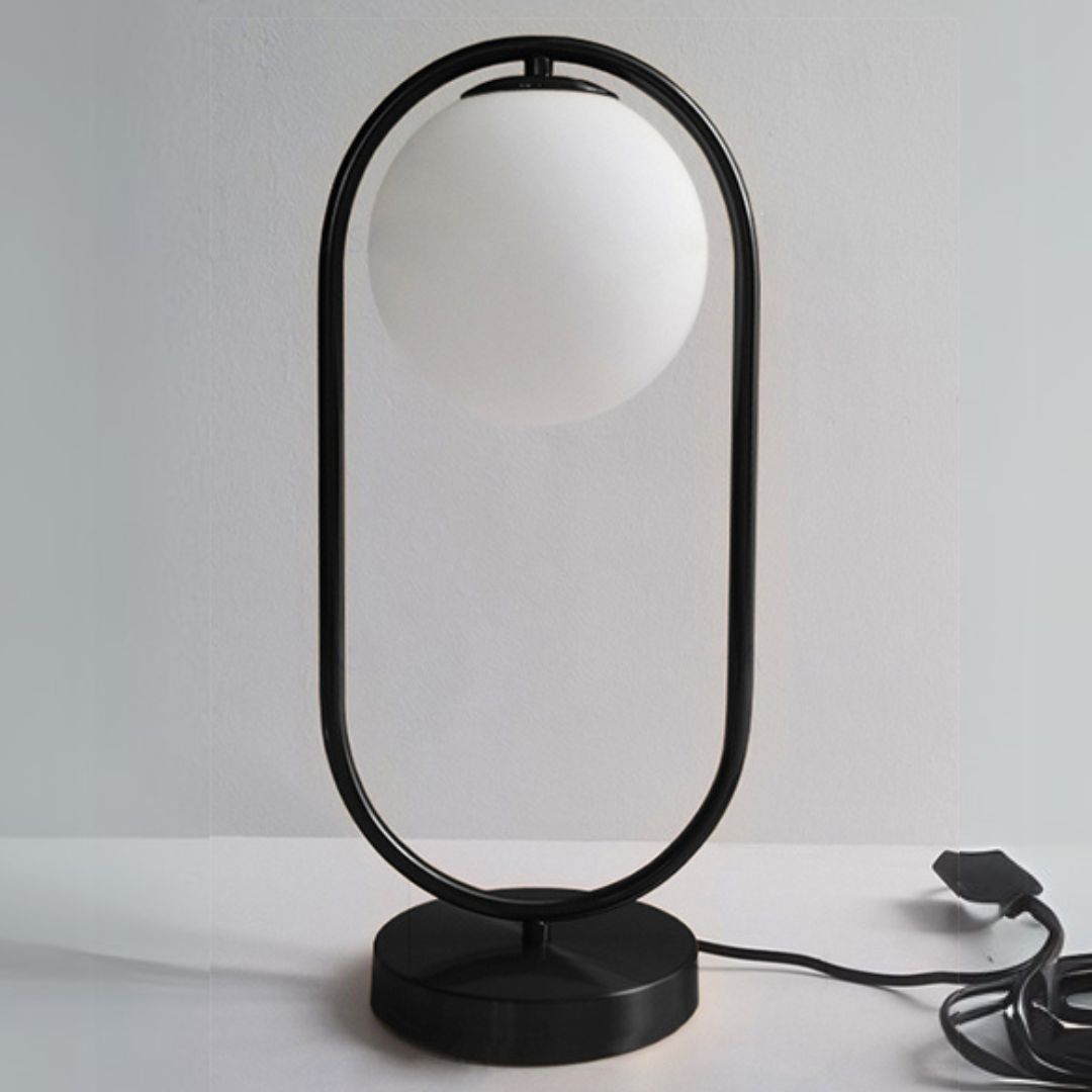 Vilnus - Lampe de Table Moderne à Boule de Verre