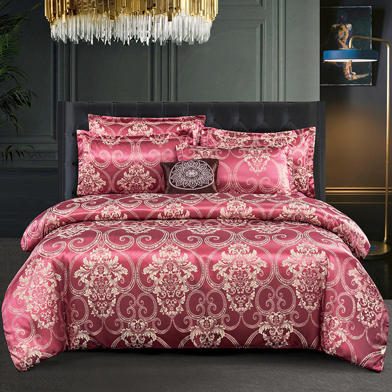 Valora - Ensemble de Housse de Couette en Satin Jacquard de Luxe