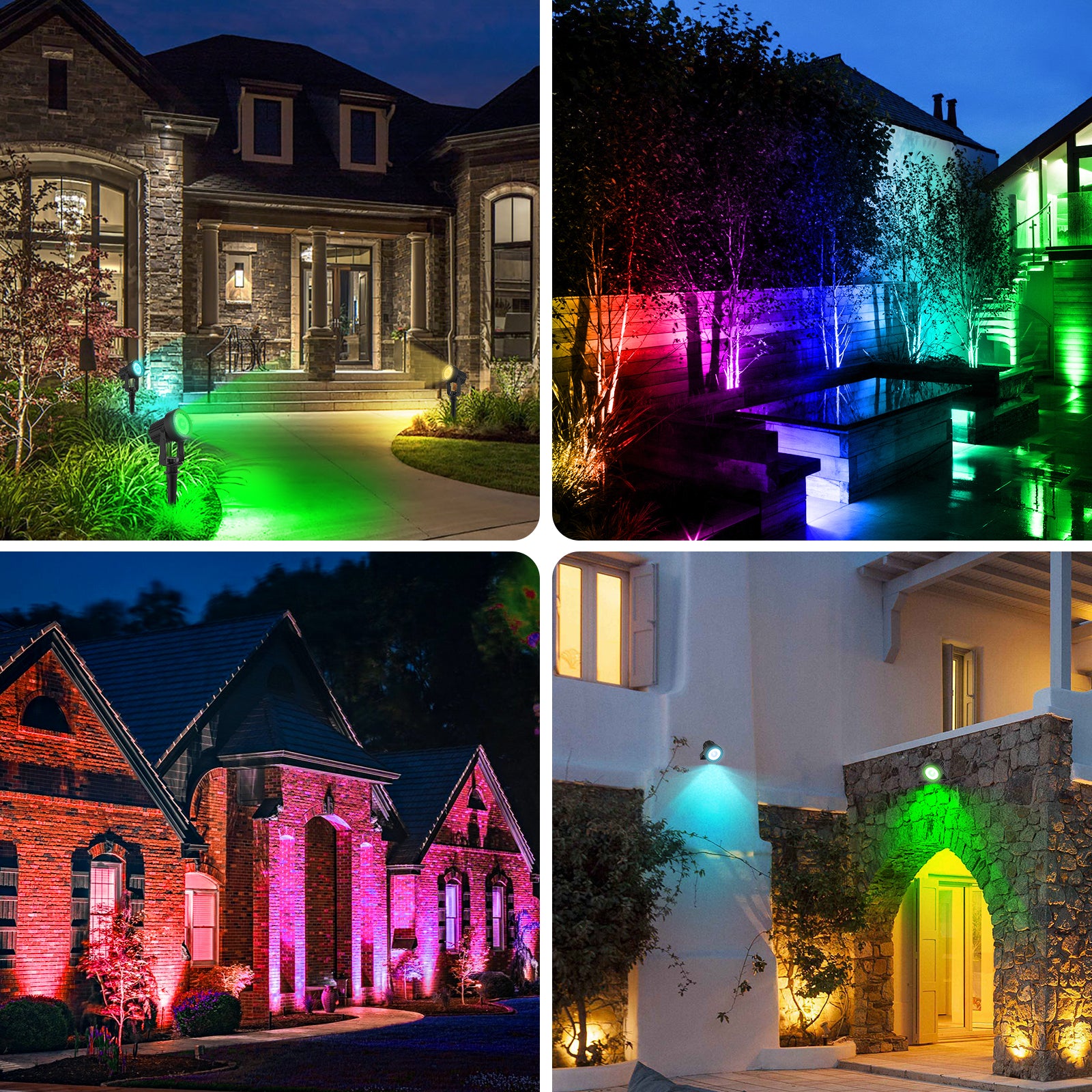 ColorSplash™- Projecteurs solaires RVB pour l'extérieur