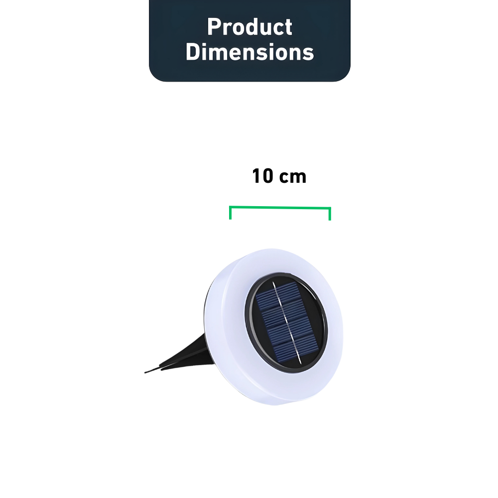 SolarGlow – Spots Solaires LED Plats pour le Sol