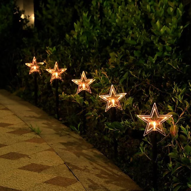 Lot de 5 lampes solaires pour allées d'hiver
