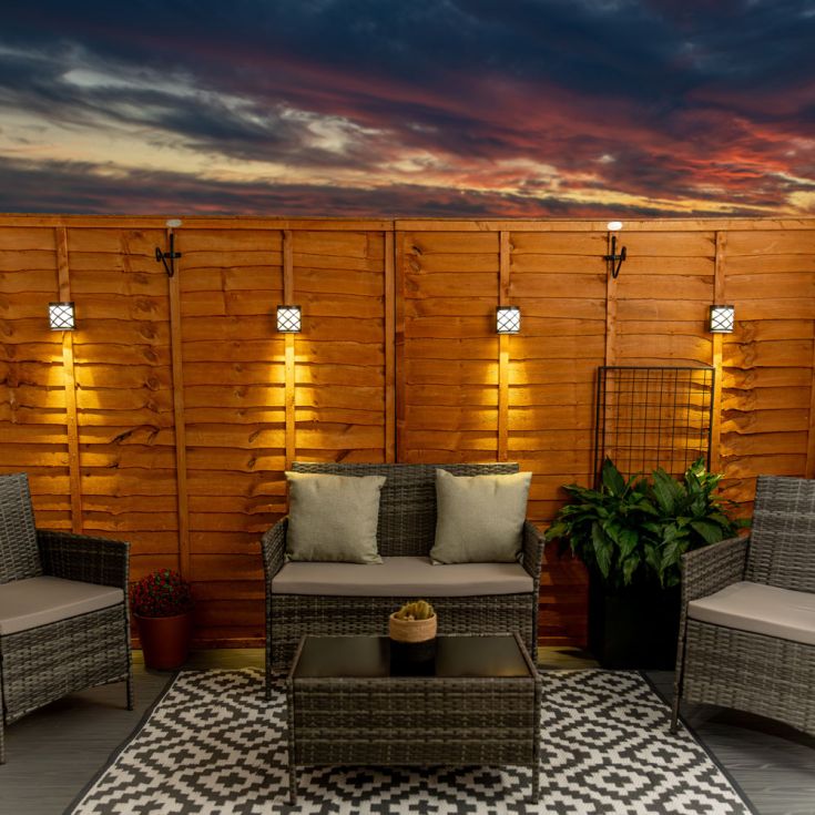 Noctura - Lampes solaires pour murs et clôtures (4 pièces)