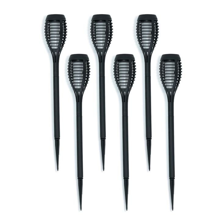 FlameGlow Stakes – Lot de 6 Torches Solaires