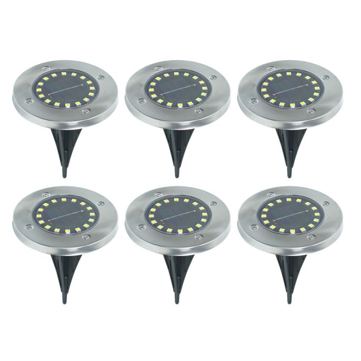 SolarDeck 6 pcs Lampes de Terrasse Solaires
