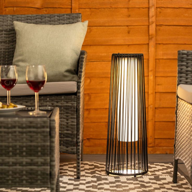 Lampadaire Solaro en rotin