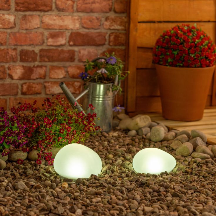 GlowPebble Galets Solaires Déco x2