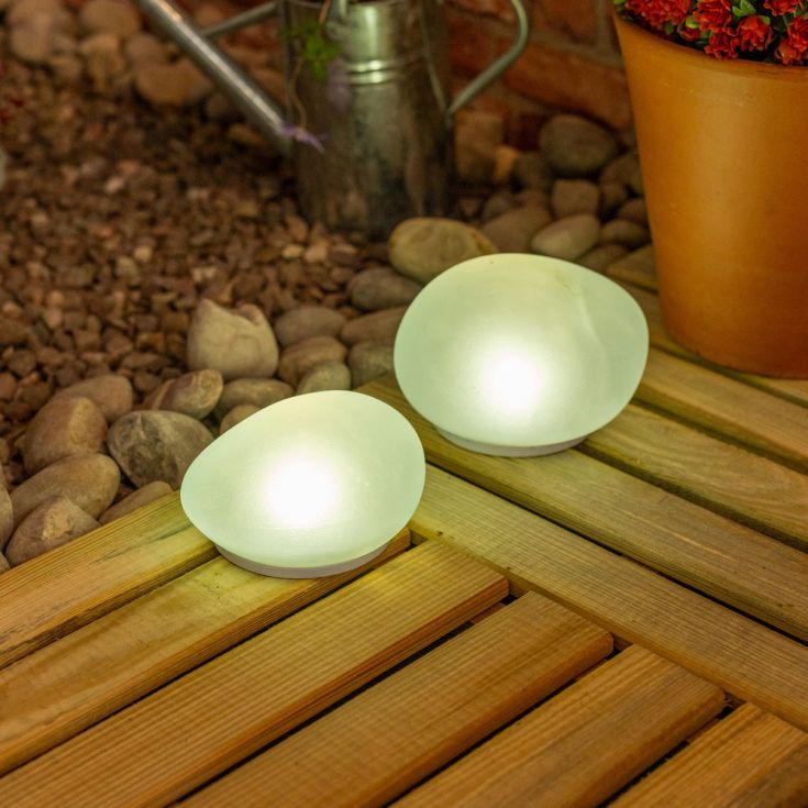 GlowPebble Galets Solaires Déco x2