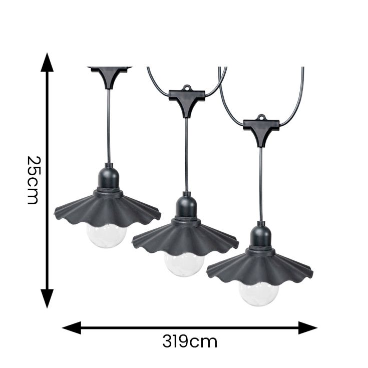 GlowDrape Guirlande Noire à Plis avec Minuterie