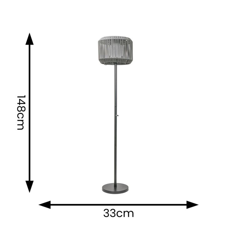 SolRattan Lampe Solaire sur Pied