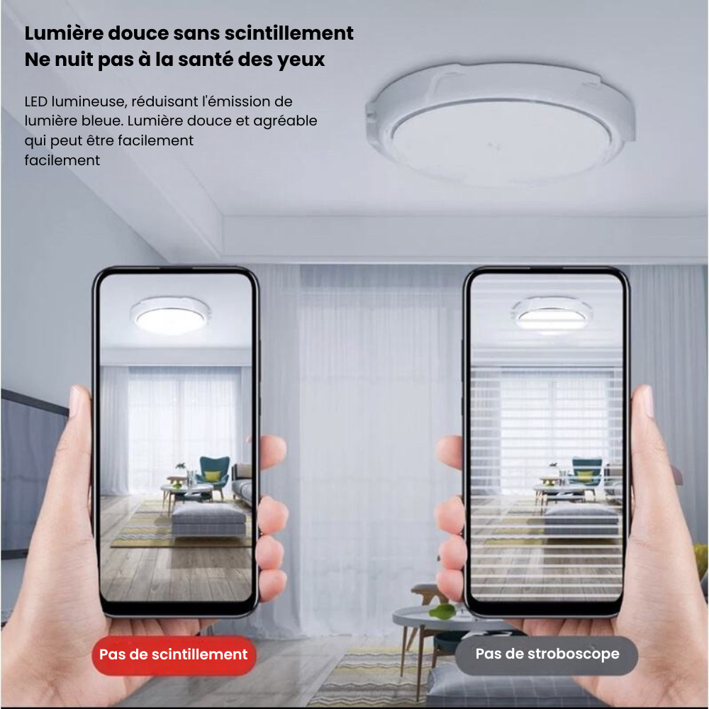 Plafonnier solaire intérieur/extérieur avec télécommande