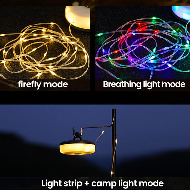 LuminTrail™ - Guirlande lumineuse solaire portable 2-en-1