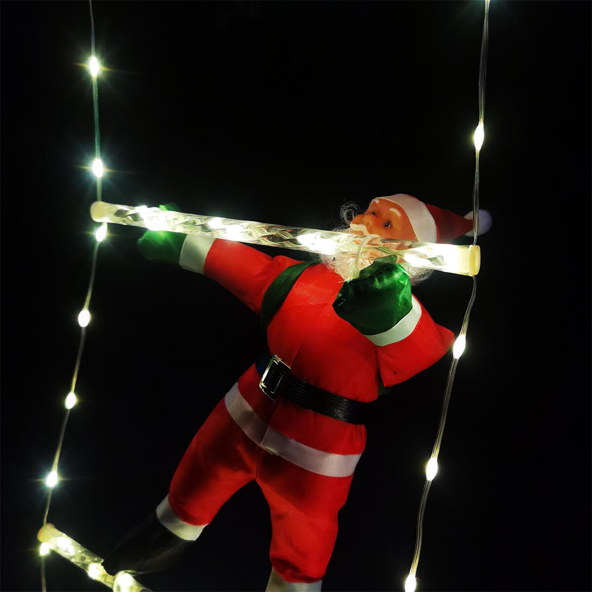 3M Père Noël grimpant sur une échelle Décoration de Noël (Vente de liquidation)