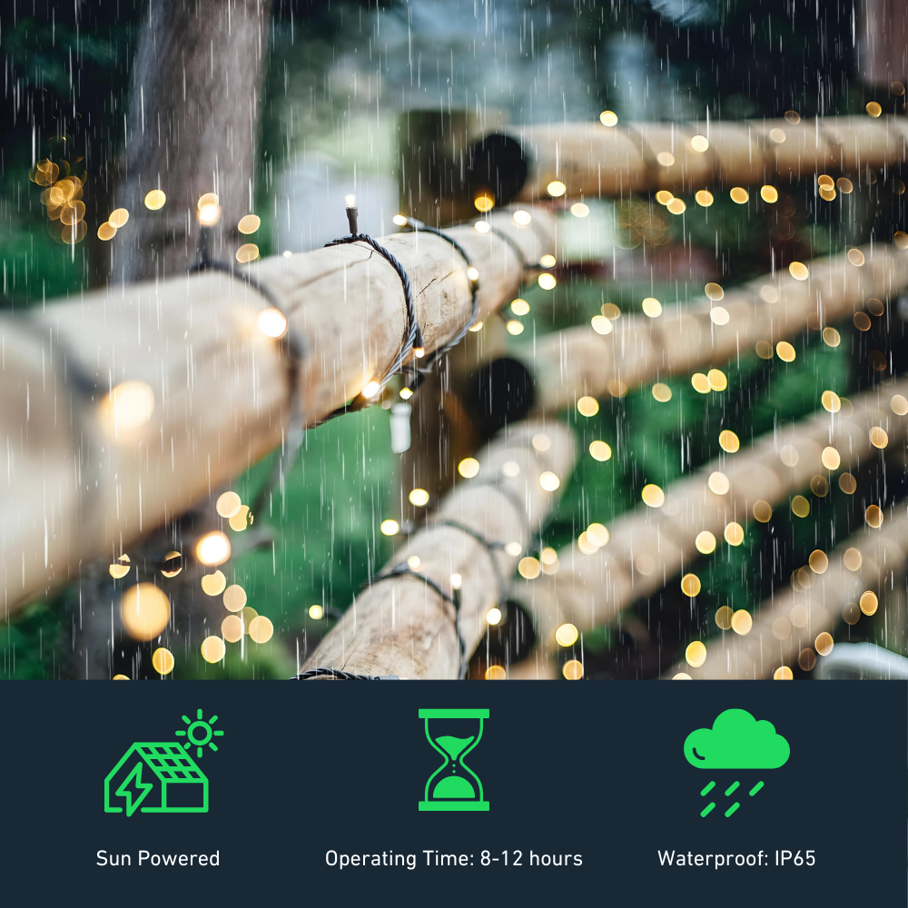 Guirlande Solaire Extérieure pour Ambiance de Jardin