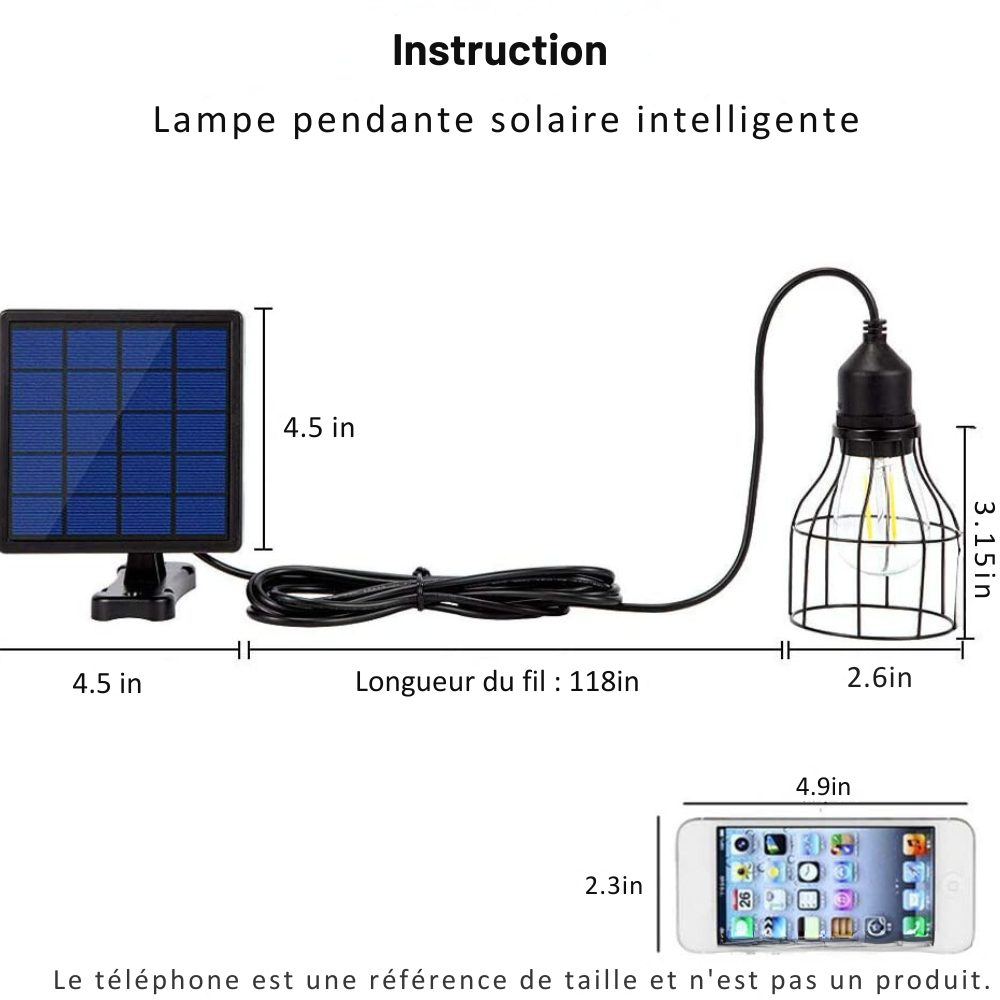 Lampe Lustre Solaire