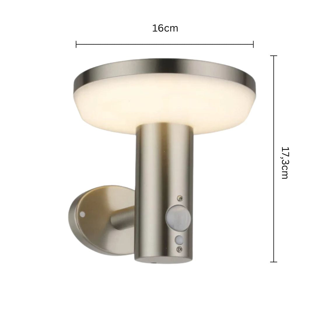 Stelia – Applique Solaire en Acier Inoxydable
