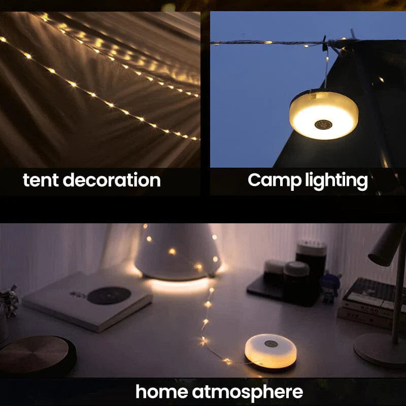 LuminTrail™ - Guirlande lumineuse solaire portable 2-en-1