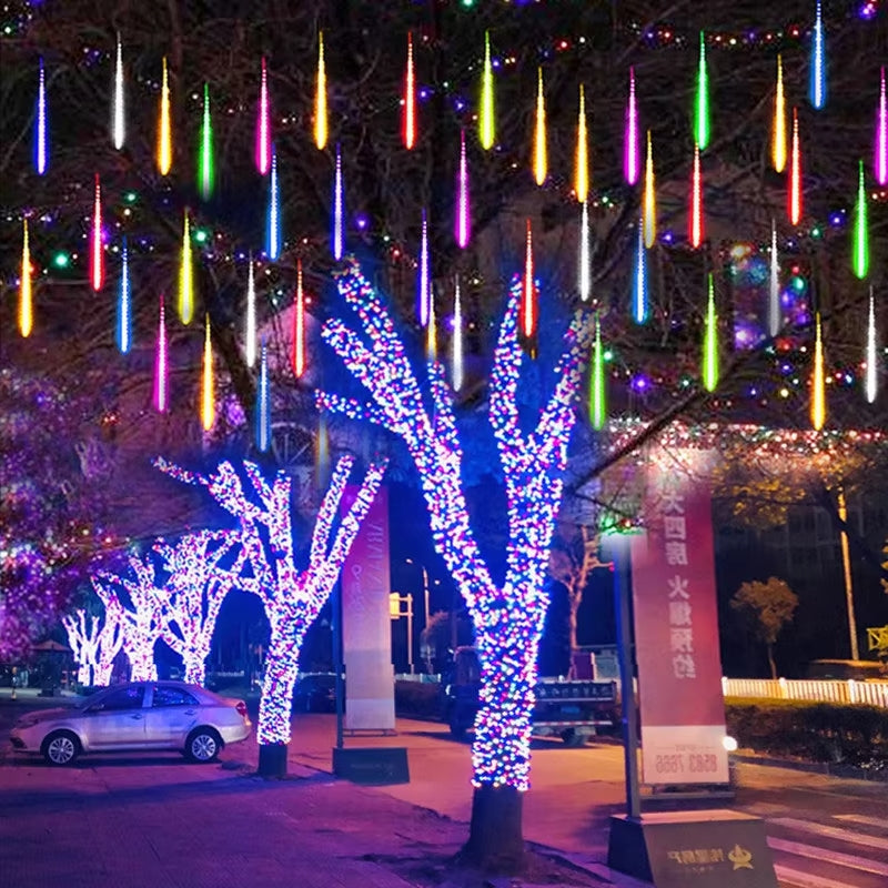 Meteor Rain - guirlandes lumineuses solaires à LED