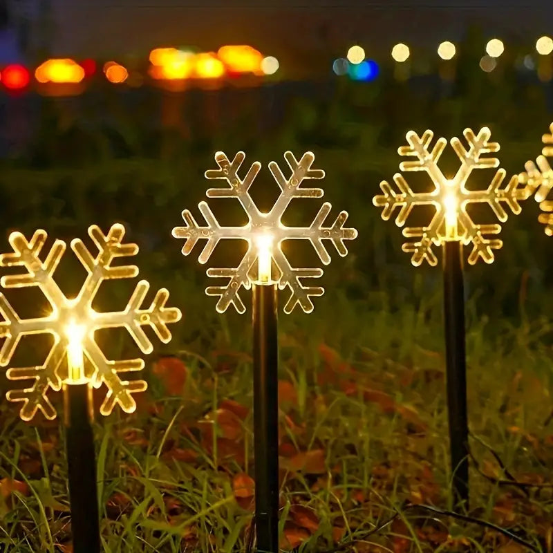 Lot de 5 lampes solaires pour allées d'hiver