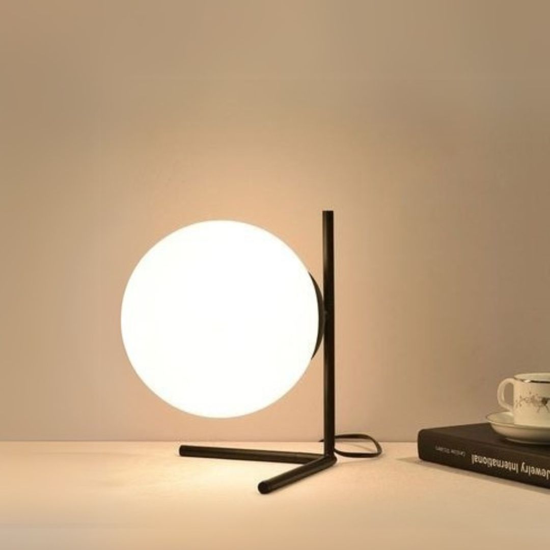 Vilnus - Lampe de Table Moderne à Boule de Verre