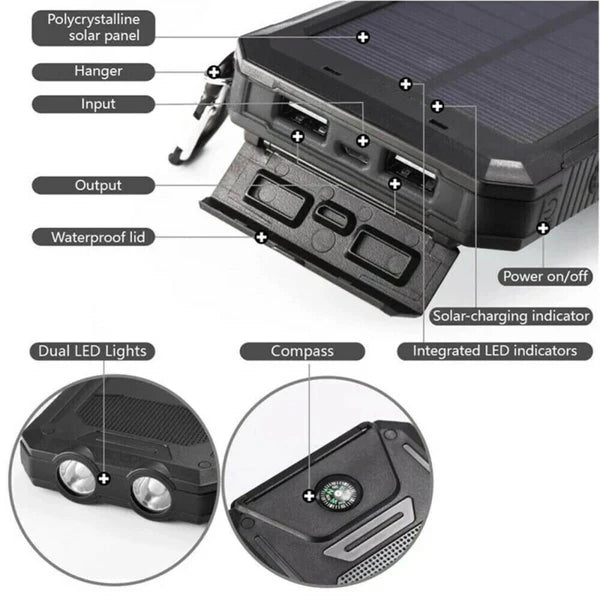 SunTrek - Banque d'alimentation solaire étanche