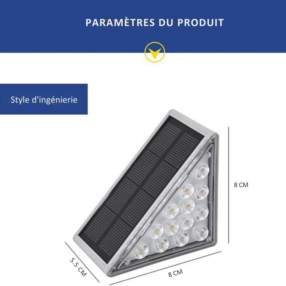 Lampes solaires d'extérieur pour escaliers