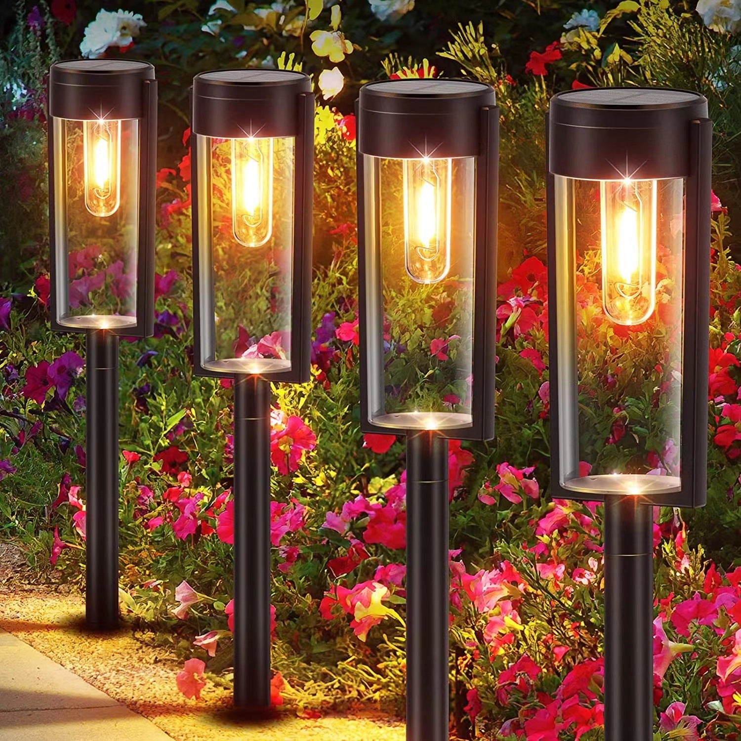 DreamScape™ - Élégantes lampes solaires cylindriques pour allées