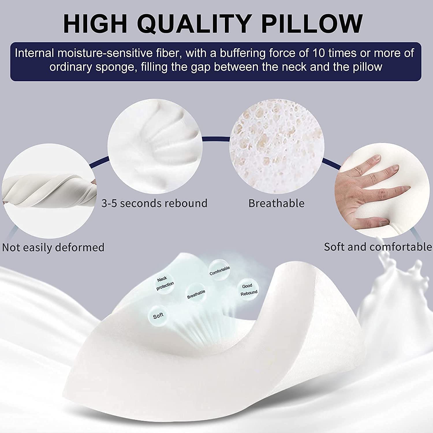 CuboSleep – Oreiller Orthopédique en Mousse à Mémoire