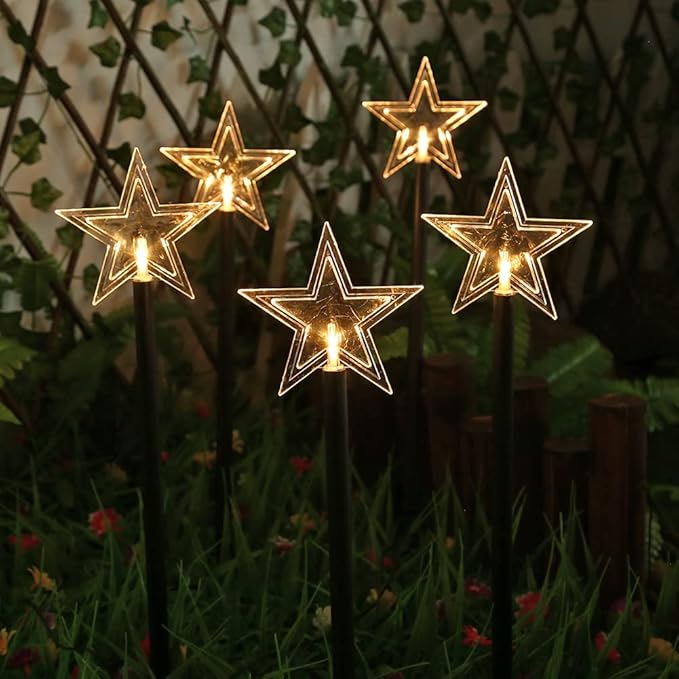 Lot de 5 lampes solaires pour allées d'hiver