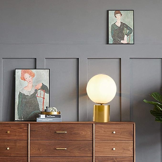 Latus - Lampe de table boule de verre nordique