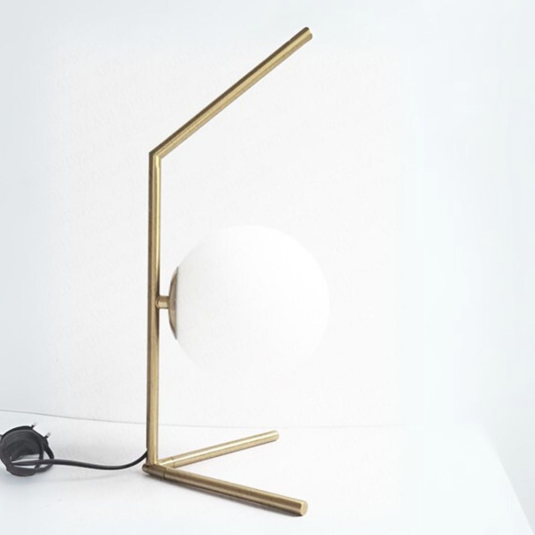 Vilnus - Lampe de Table Moderne à Boule de Verre