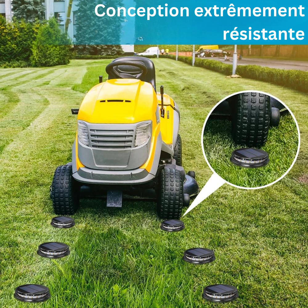 Lumière solaire colorée au sol