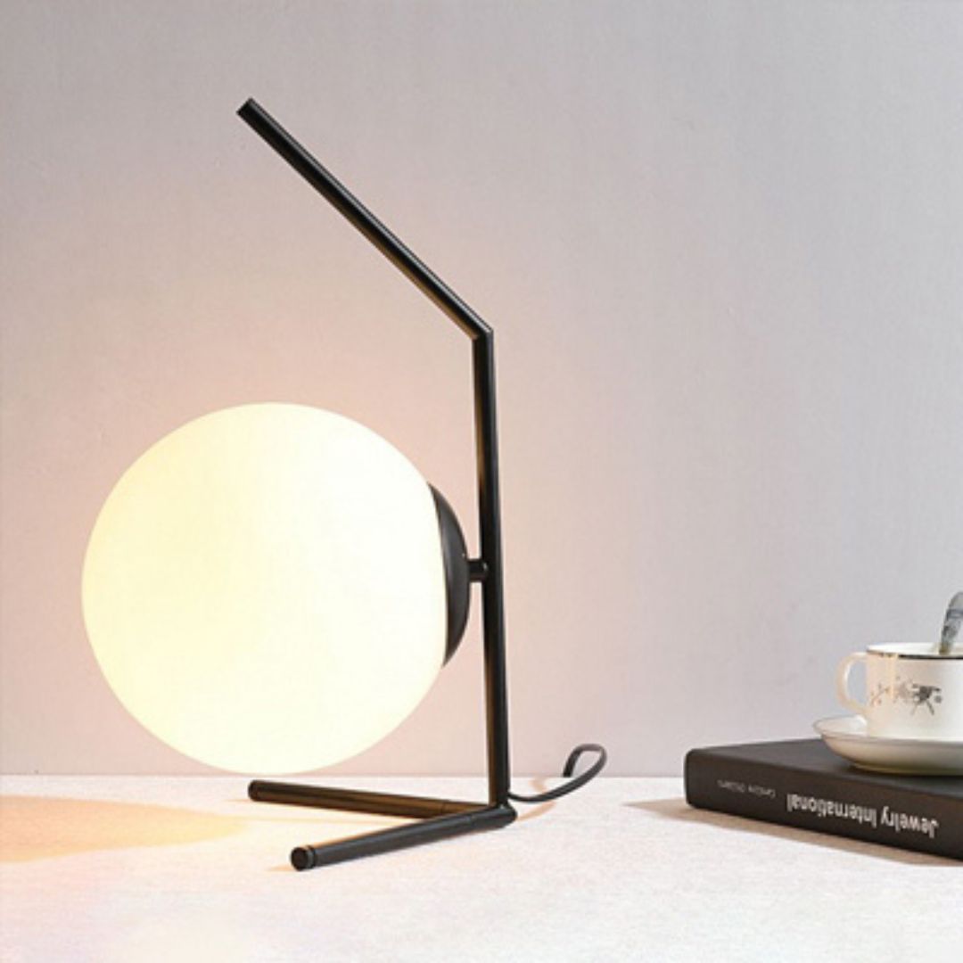 Vilnus - Lampe de Table Moderne à Boule de Verre