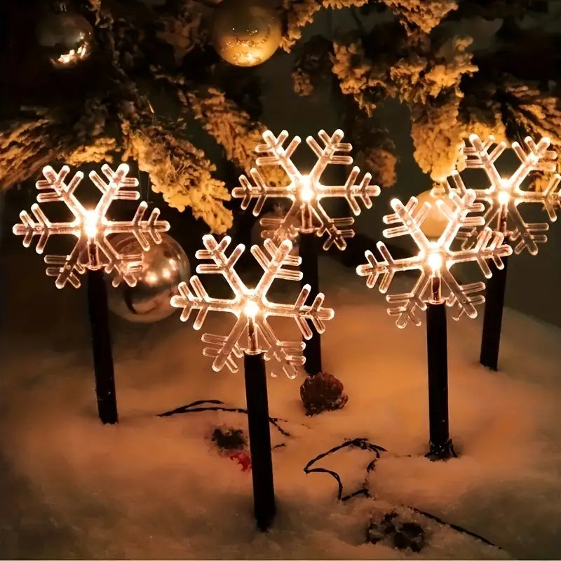 Lot de 5 lampes solaires pour allées d'hiver