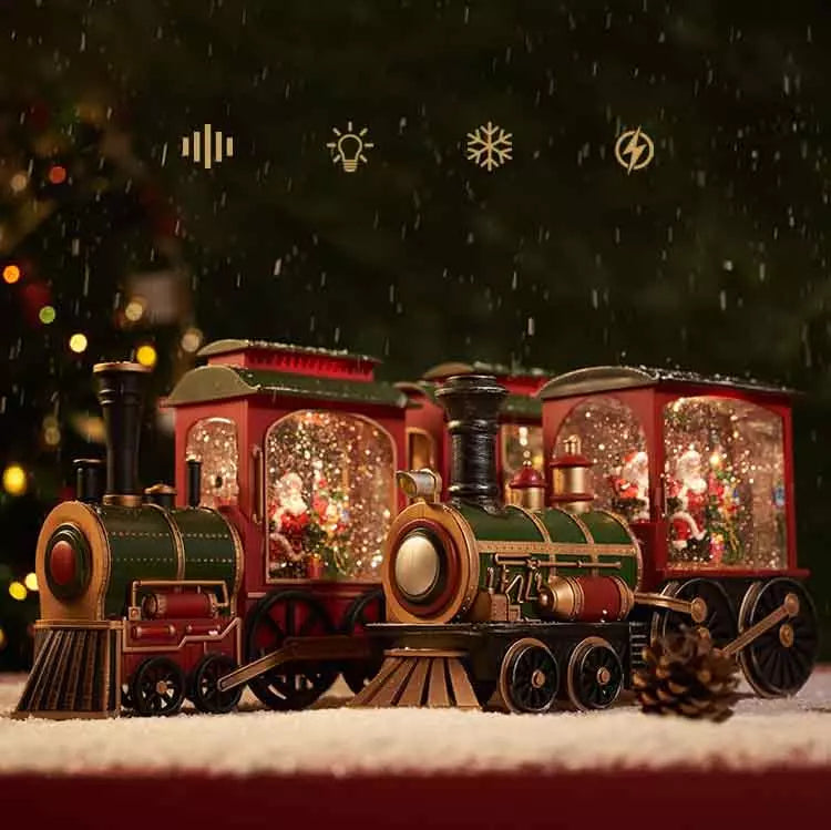 Train de Noël avec effet neige Deluxe