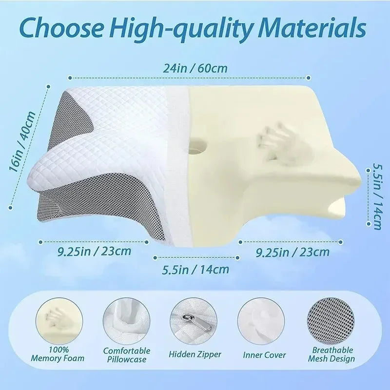SleepRelief - Oreiller ergonomique papillon en mousse mémoire
