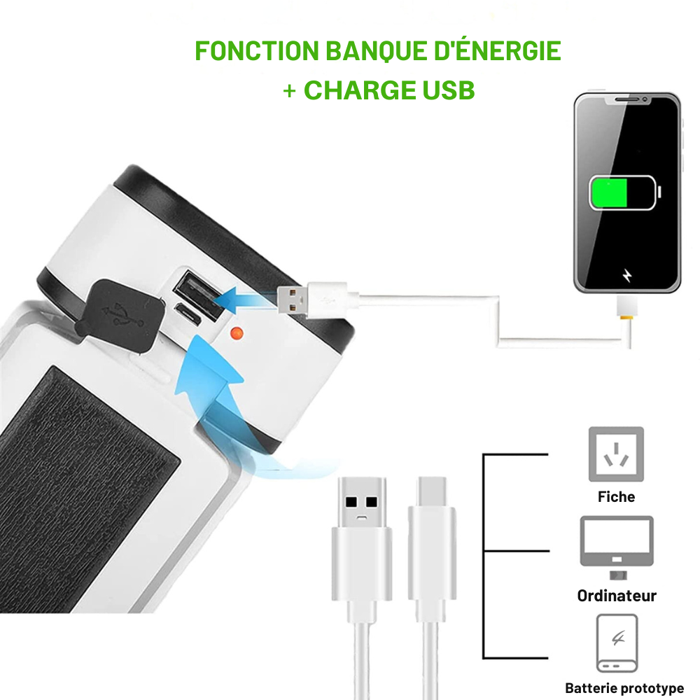La lampe de camping USB portable