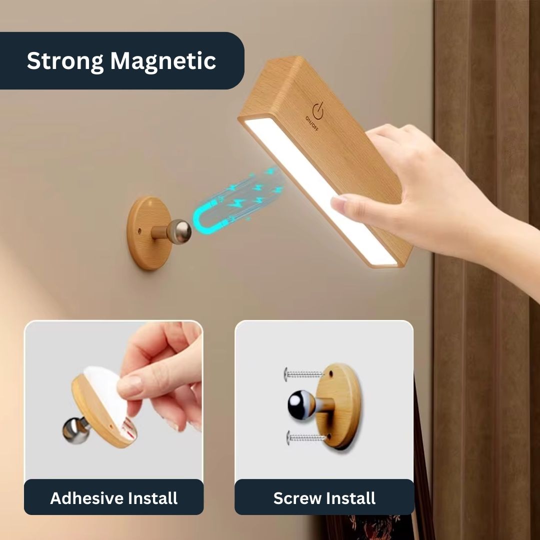 Lampe murale LED portable et rechargeable à 360