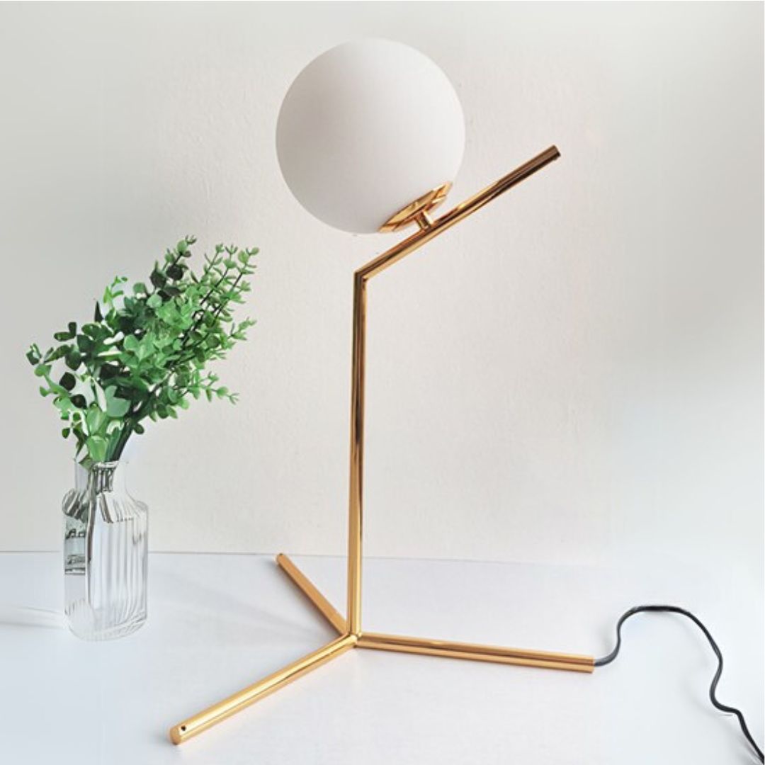 Vilnus - Lampe de Table Moderne à Boule de Verre