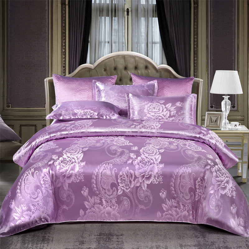 Valora - Ensemble de Housse de Couette en Satin Jacquard de Luxe