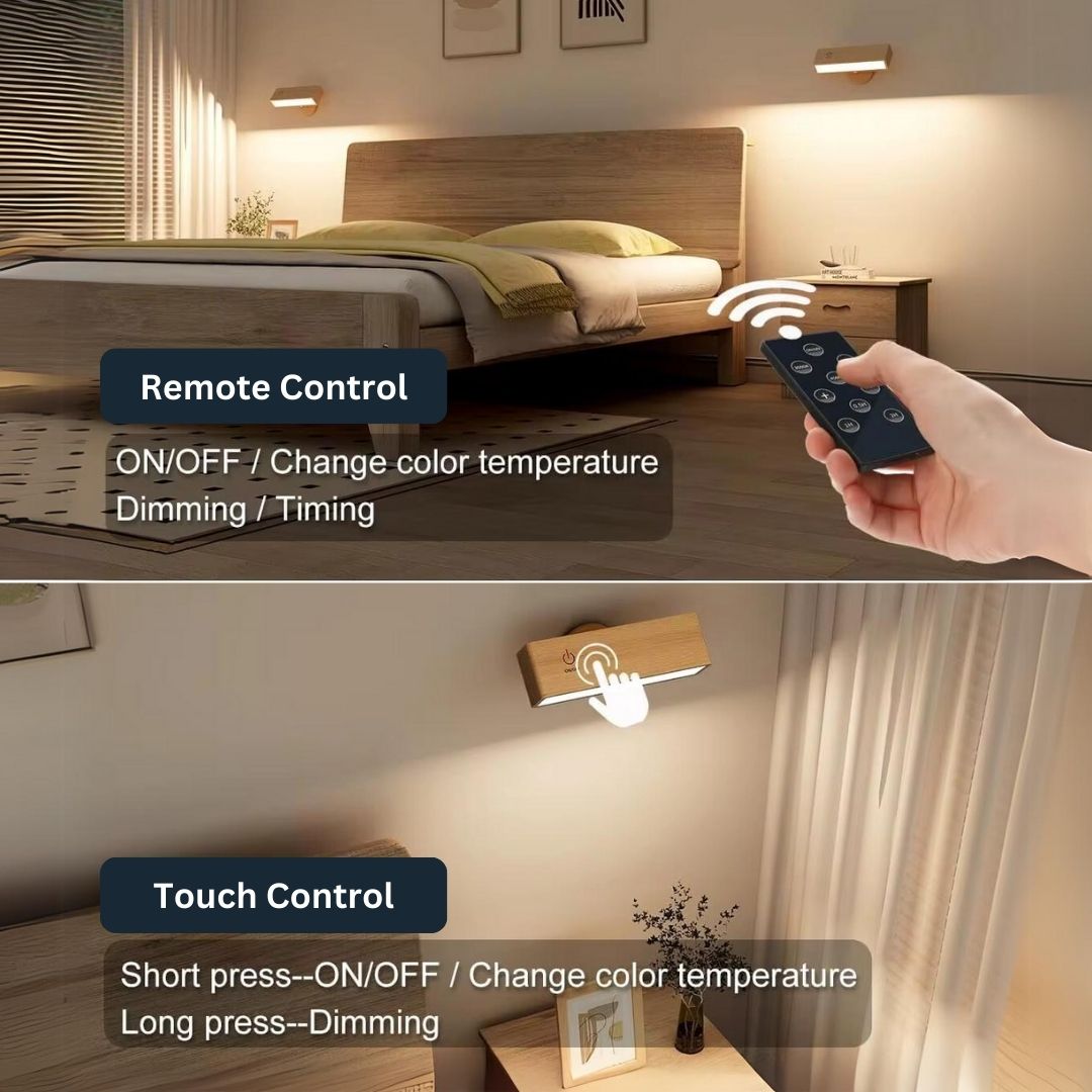 Lampe murale LED portable et rechargeable à 360