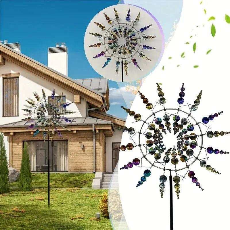 AeroSpin | Elegante Kinetische Metall-Gartendekoration Windmühle 1