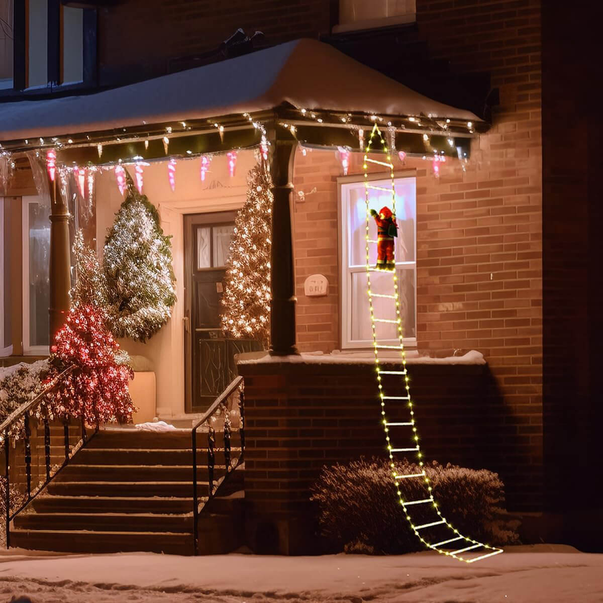 3M Père Noël grimpant sur une échelle Décoration de Noël (Vente de liquidation)