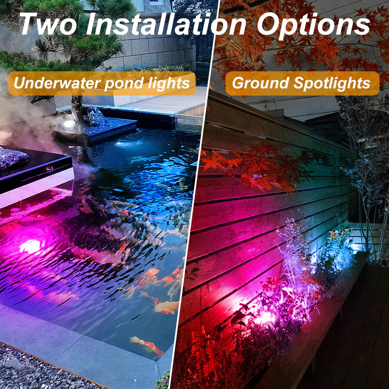 ColorWave™ - Lampes solaires RVB pour bassins et piscines