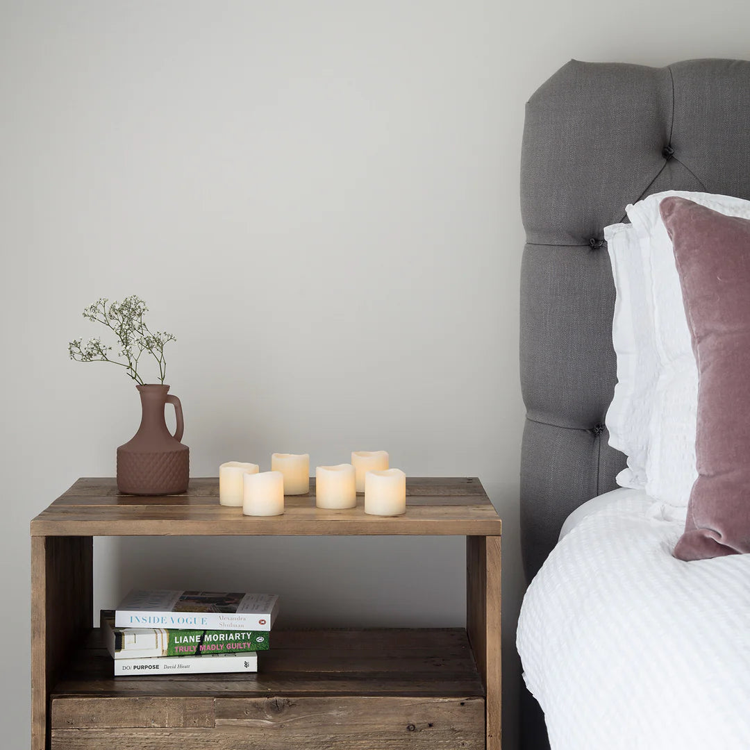 Lot de 6 bougies LED sans flamme et vacillantes à cire courte