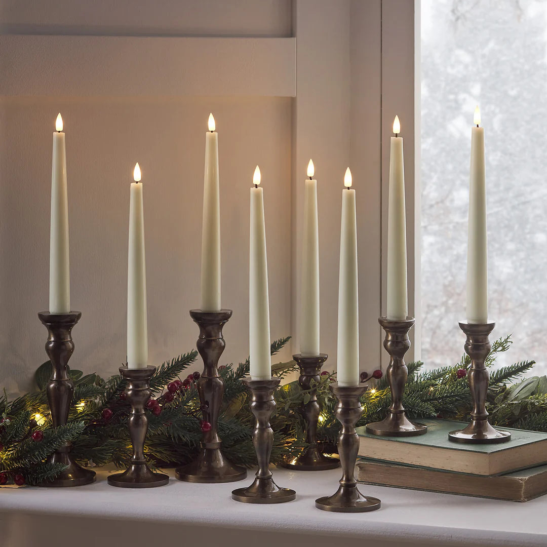 Lot de 4 bougies LED sans flamme et vacillantes en cire