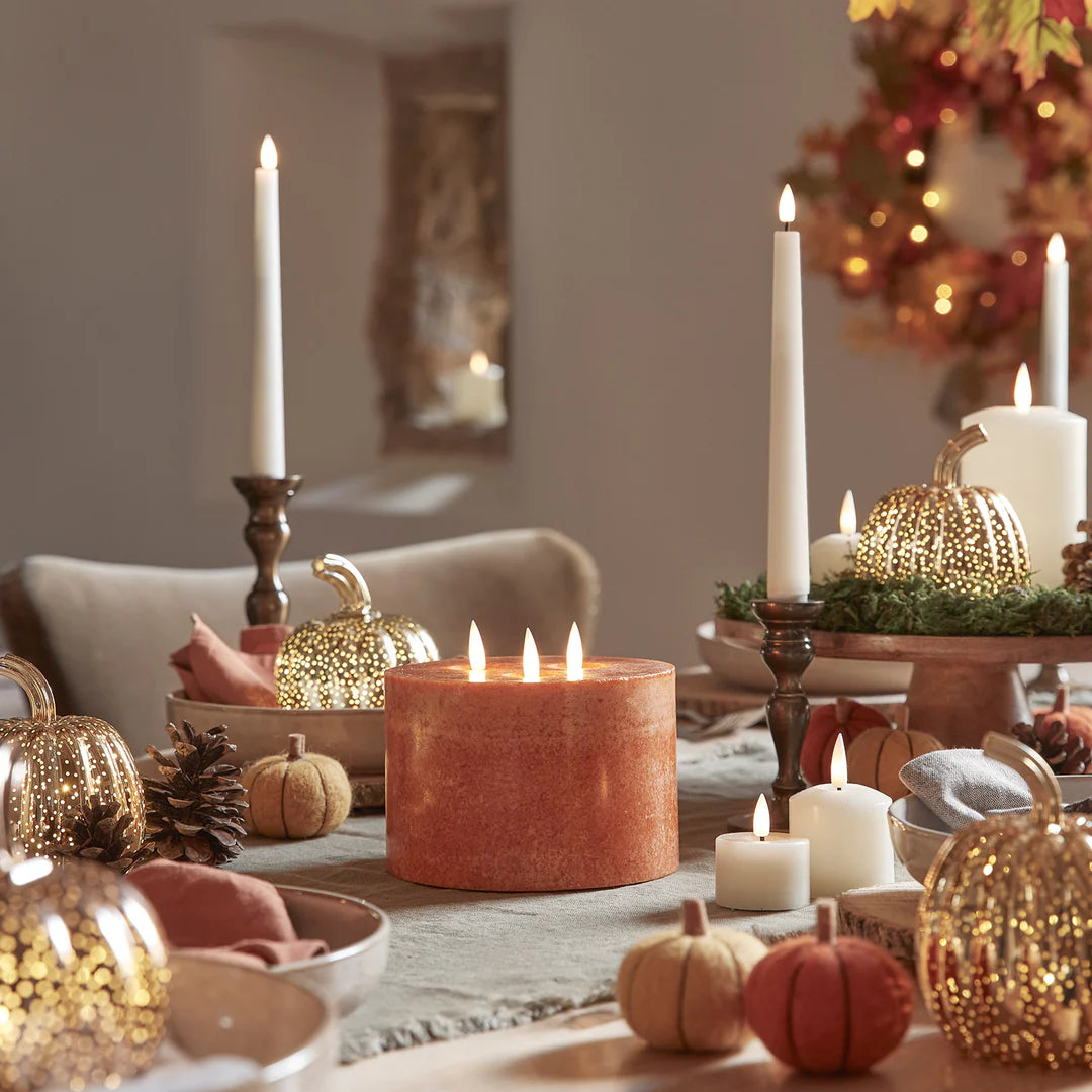 Lot de 4 bougies LED sans flamme et vacillantes en cire